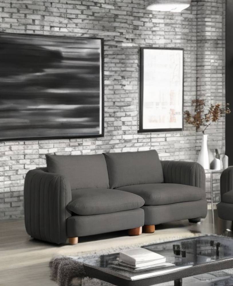 كنبة زيتوني قماش مخمل مقاس 210x93x47 سم