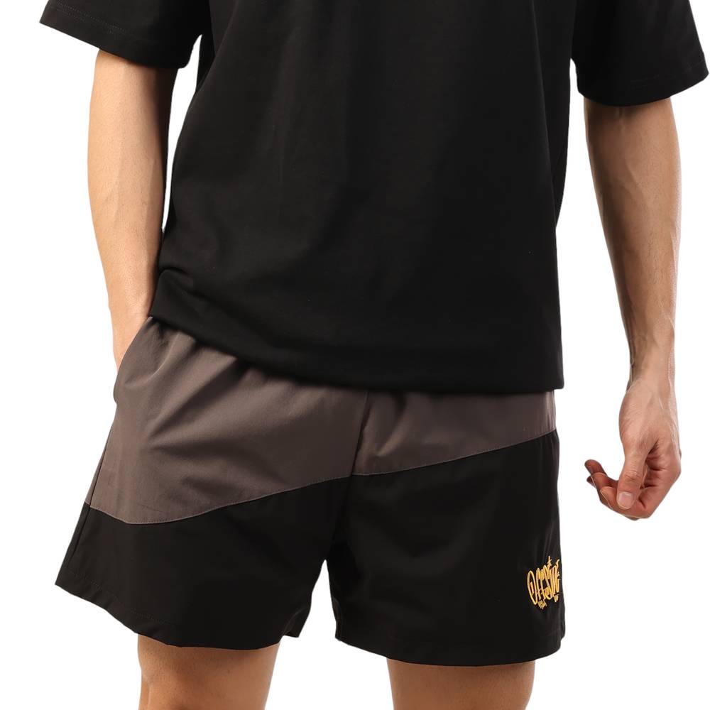 شورت اوفسايد S-16 رمادي اسود