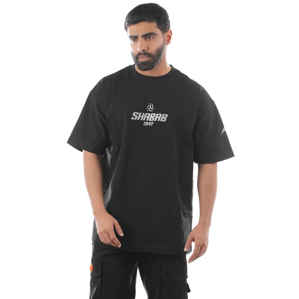تيشيرت كبير العاصمة أوفرسايز اسود