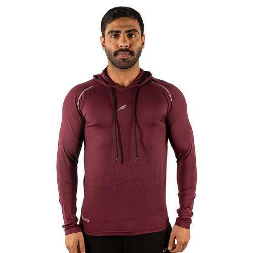 هودي رياضي عنابي T-203