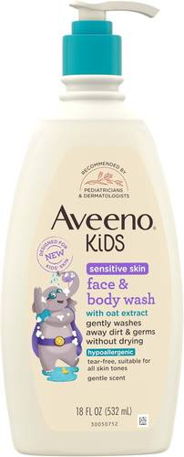 Aveeno Kids Face & Body Wash Sensitive Skin - 532ml