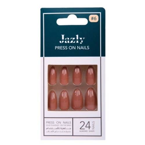Jazly Press-On Nails Pink Nude Almond - No.6