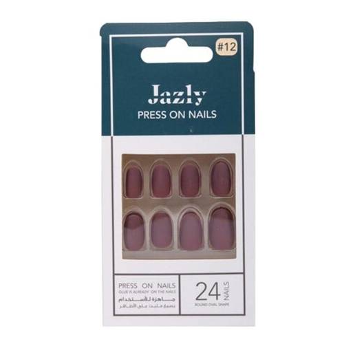 Jazly Press-On Nails Matte Mauve - No.12