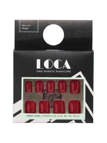 Loca Press-On Nails Red Natural - No.8