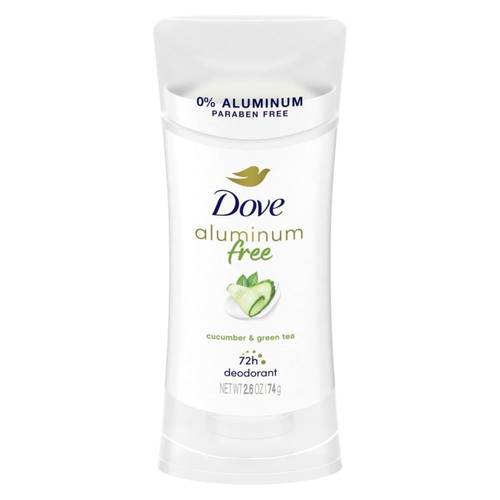 Dove 0% Aluminum Deodorant Cucumber & Green Tea - 74g