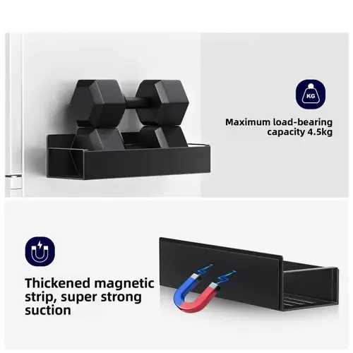 Refrigerator Magnetic Shelf Spice Sundry Side Storage Rack Hanging Basket Space Saving Kitchen Organizer Shelf Household Storage
