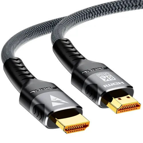 كابل HDMI 2.1 احترافي 8K 60Hz سرعة 48Gbps مضفر