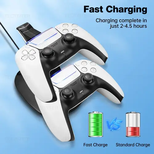 شاحن مزدوج PS5 LED