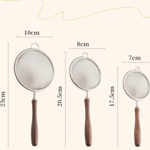 New Stainless Steel Matcha Sifter Very Fine Mesh Rust-Proof Tea Strainer Easy to Clean Small Food Sifters for Kitchen