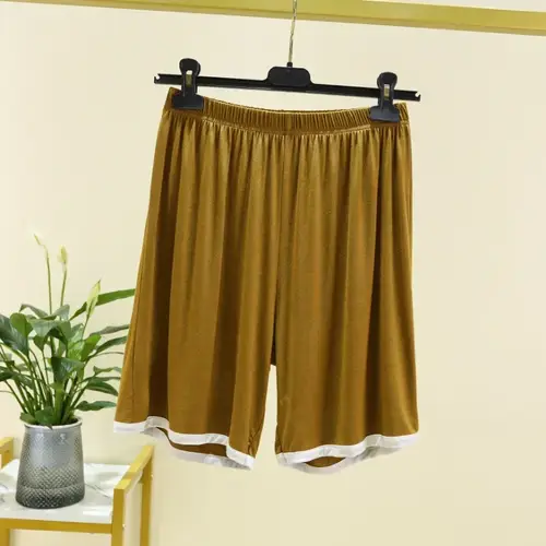 2026 summer new women's shorts and pajamas Modal casual capris loose and thin home pajamas high waist large size sports pants