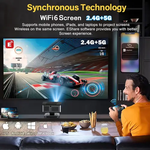 جهاز عرض ليزر 4K ذكي 45000 لومن للسينما النهارية بتقنية TOF ونظام أندرويد