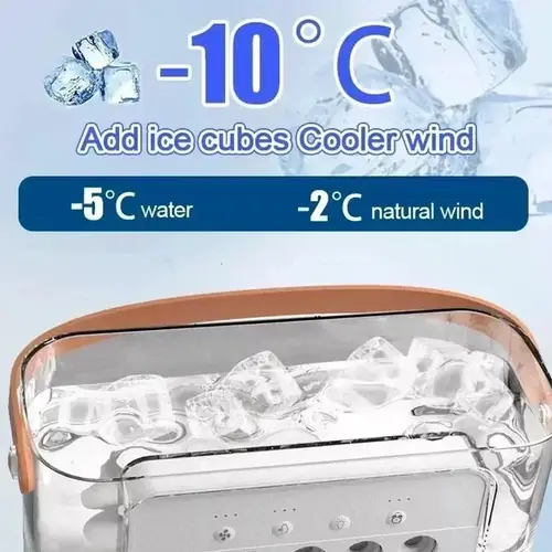 مروحة مكيف هواء 3 في 1 LED محمولة