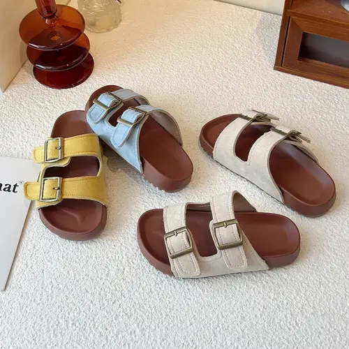 New Trend Girls Open-toe Slippers Summer Children's Causal Slip-on Shoes Fashion Kids Simple Boys Beach Flat Slippers Non-slip