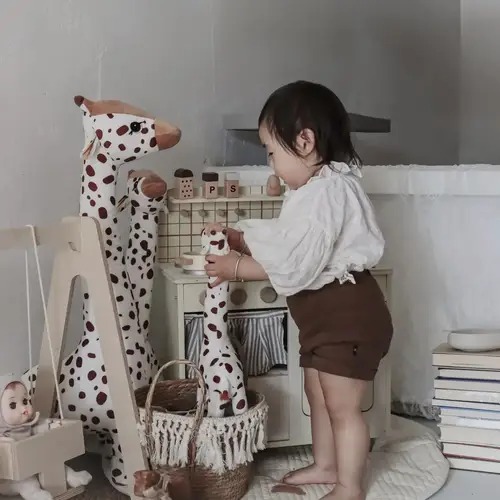 Brown Giraffe Doll, Baby Sleeping Companion Doll, Comfort Doll , Gift, Newborn Room Decoration
