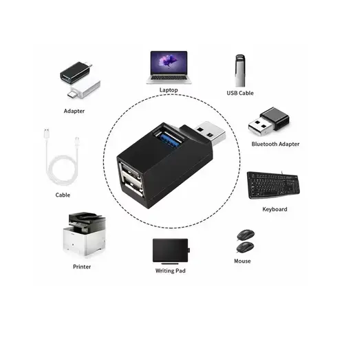 محول USB 3.0 متعدد المنافذ 1-3 منافذ عالي السرعة