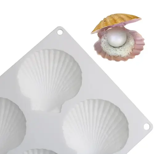 Meibum Shell Pearl Silicone Cake Molds Chocolate Moulds Ocean Themed Dessert Decoration Pastry Baking Tools Kitchen Bakeware