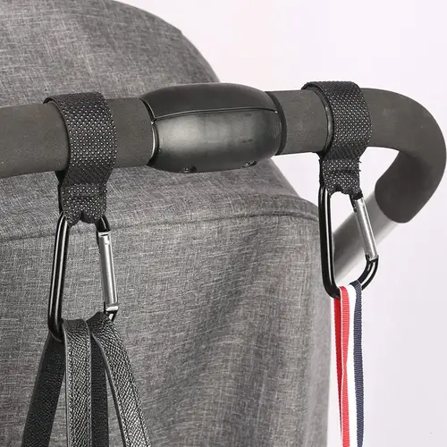 5/2PCs baby stroller hook clip aluminum alloy carabiner cart organizer diaper bag shopping pram hook hanger stroller accessories