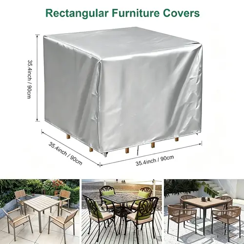 Waterproof Garden Furniture Covers, Rain and Snow Cover, Chair Covers for Sofa, Table and Chair, Dust Proof, Outdoor, 55 Sizes