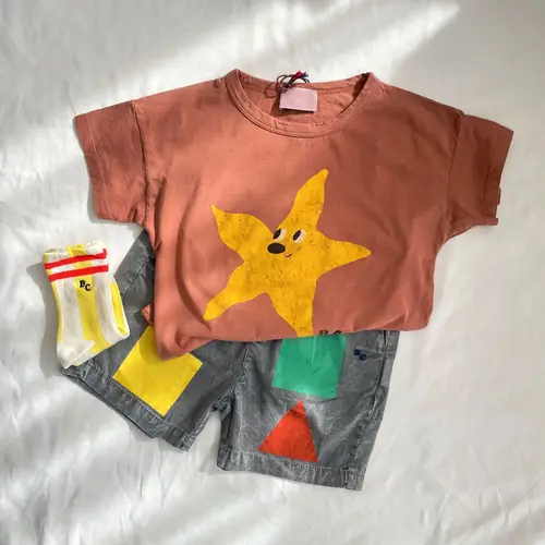 2025 Kid Clothes New Spring Sumemer Korean Baby Boys Girls Cotton Cartoon Short Sleeve T Shirts Children's Outerwear Clothings