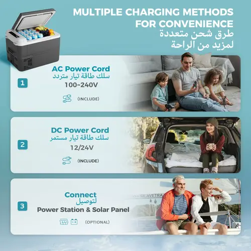  ثلاجة سيارة ورحلات محمولة موديل CF020 سعة 15 لتر