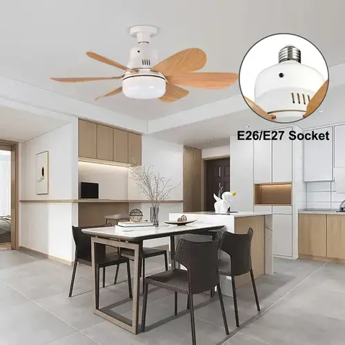 مروحة سقف بإضاءة LED لاسلكية قابلة للتعتيم 30 واط