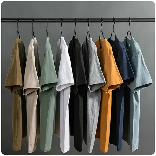 100% Cotton Solid Tshirts Men Woman Short Sleeve Fashion Brand Trend Couple Clothing Tees Customized Candy Color Summer Tops
