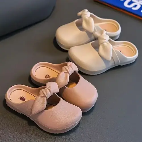هيومر رابيت شبشب منزلي للبنات بفتحة أصابع وتصميم فيونكة