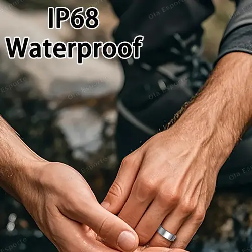 خاتم ذكي لمراقبة الصحة وتتبع النشاط مقاوم للماء IP68