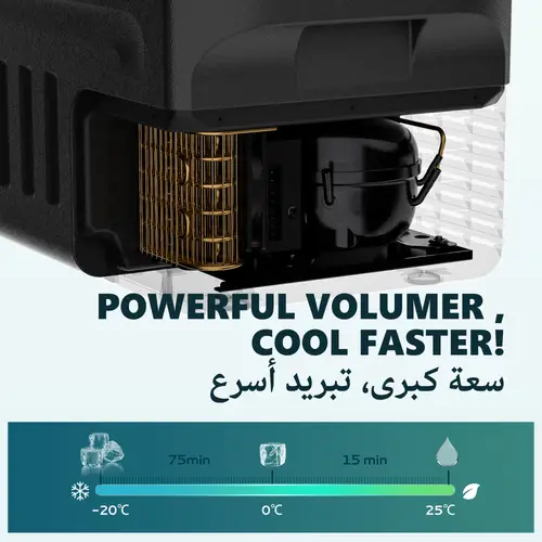 ثلاجة سيارة محمولة أيهومي CF014 سعة 20/30 لتر منطقة مزدوجة