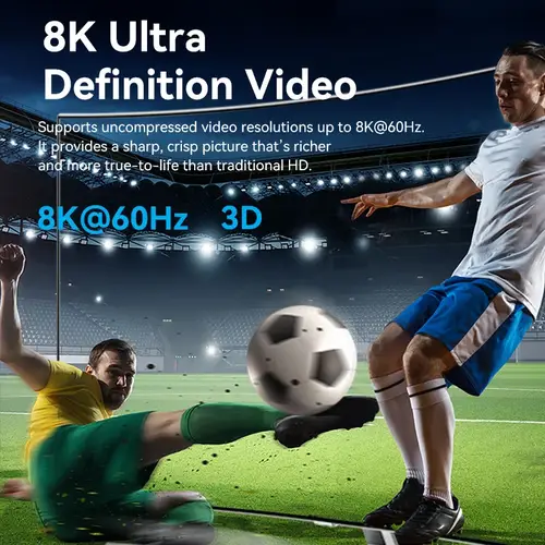 محول فينتيون HDMI 2.1 ثنائي الاتجاه 2 في 1 بدقة 8K 60 هرتز