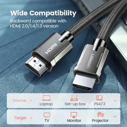 كابل HDMI 8K فائق السرعة 60 هرتز 48 جيجابت في الثانية
