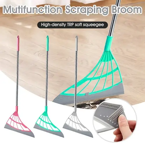 مكنسة وممسحة سيليكون للأرضيات والزجاج لإزالة المياه