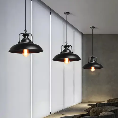 نجفة معلقة بتصميم صناعي عتيق نمط أديسون E27