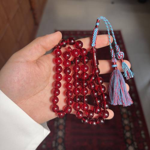 مسباح زعفراني بكركوشة قطن أنيقة تفصال اجام نجد