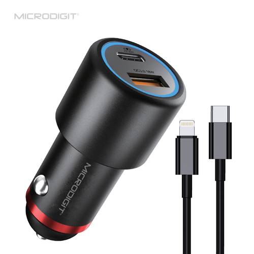   38W PD Car Charger+Lightning PD Cable | DCC114i 