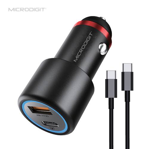   38W PD Car Charger+Type-C PD Cable | DCC113T