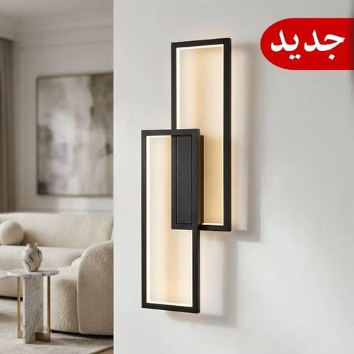 ابليك جداري أبستراكت اسود 32 واط - يعمل بالريموت
