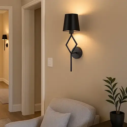 ابليك جداري مودرن اسود 1 لمبة E14