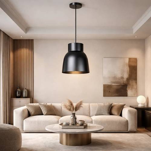 انارة علاقي اسود 1 لمبة E27 طول 2 متر للسلك