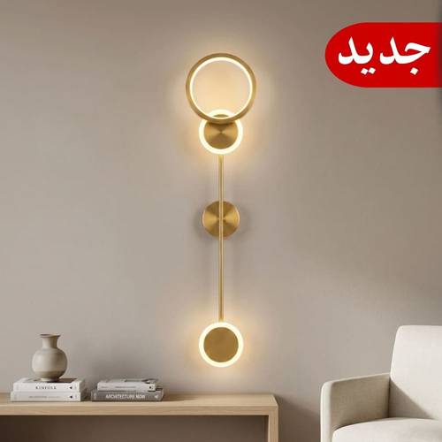 ابليك جداري بلانيت ذهبي 17 واط اضاءة شمسي