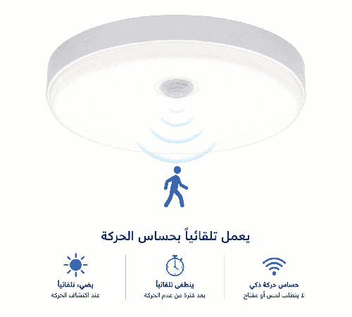بانل لطش 20 سم 40 واط - حساس حركة