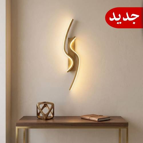 ابليك جداري تويست ذهبي 14 واط اضاءة شمسي