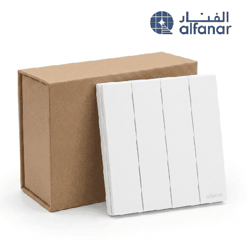 كرتون 10 حبة مفتاح رباعي ماسه أبيض - الفنار