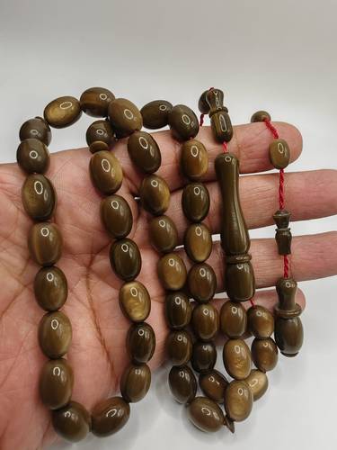 مسباح قلاليث صب قديم بيض حمام 43 خرزة وزن 43 جرام