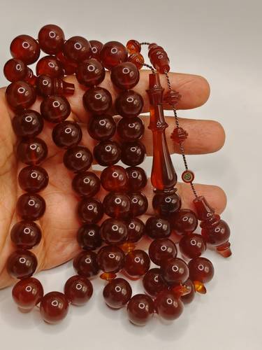 Luxury  Vintage German Tertrok Misbaha Inflated Dhurwi Shape 51 Beads 76.5g – Crafted by Al Hawi