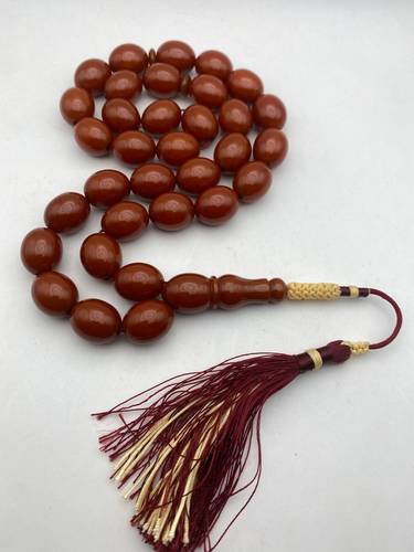 Luxury Vintage Muski Bakelite Misbaha Pigeon Egg Shape 33 Beads 65g – Vintage Crafted