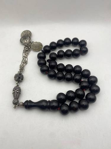 Luxury Vintage Turkish Muski Old Press Bakelite Misbaha Dhurwi Shape 33 Beads 51g – Vintage Crafted
