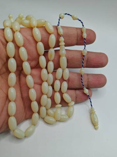 Luxury Ivory Pearl Vintage German Domino Bakelite Misbaha Pine Shape 49 Beads 17g – Ahmed Hussein (Afroto) Craftsmanship