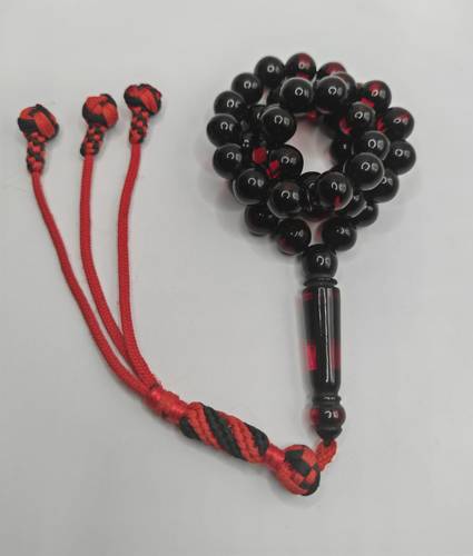 Luxury Modern Cast Bakelite Misbaha Round Shape 45 Beads 29g