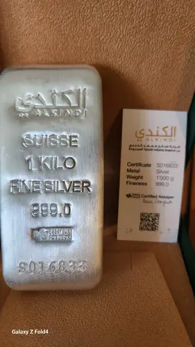 999 Pure Silver Bar 1000 Grams (PAMP)